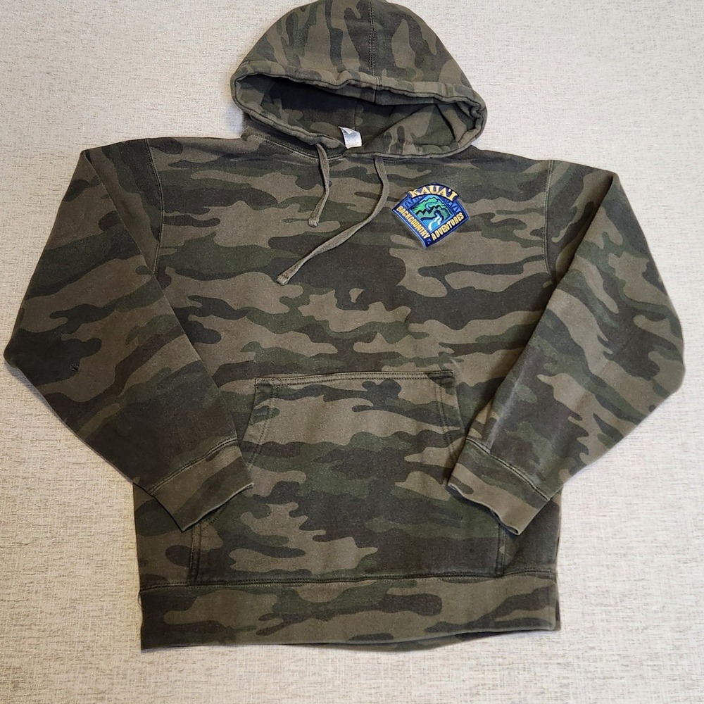 Independent Trading Co Hoodie Mens S Green Camo Kauai Backcountry Adventures